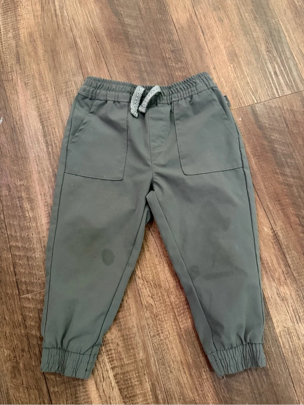 Eddie Bauer Olive Green Kids Jogger Sweatpants with Drawstring